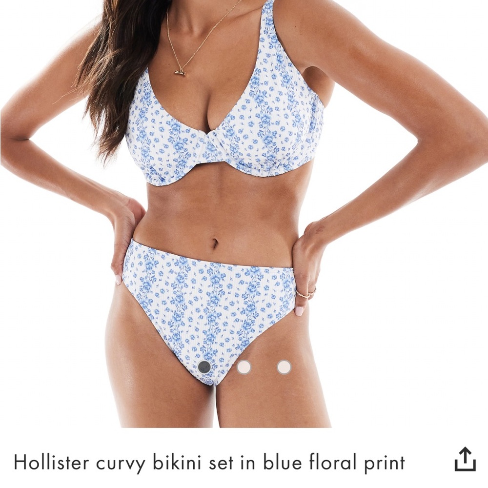 Hollister Blue Floral Bikini Set